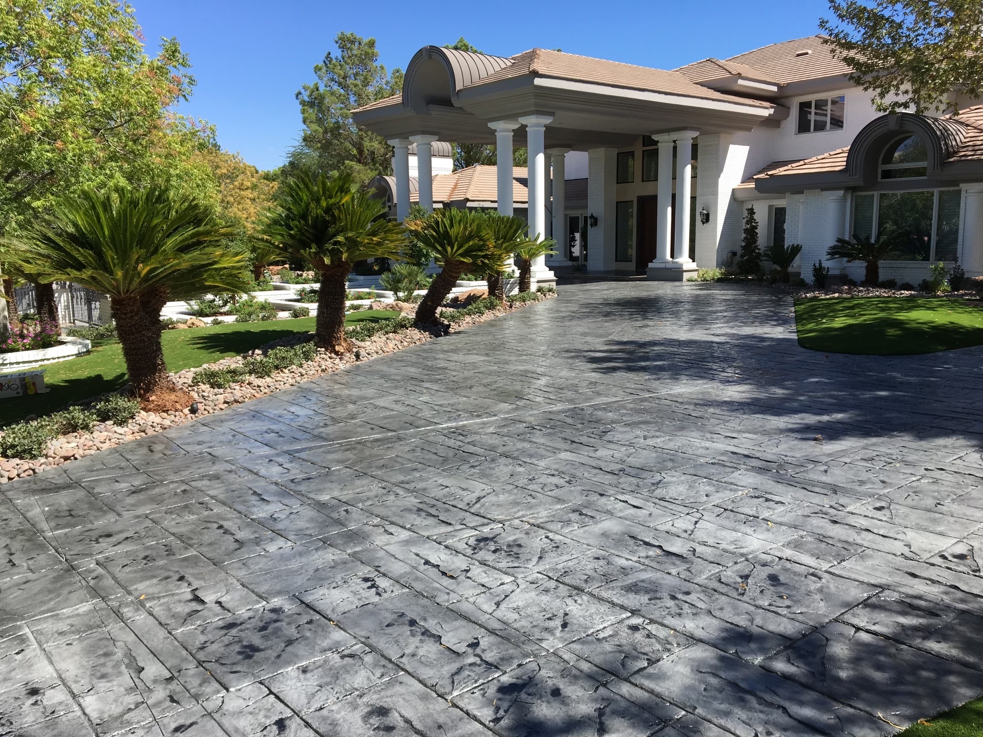 stamped overlay concrete