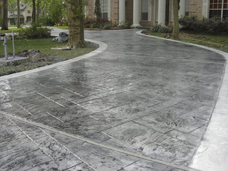 stamped concrete overlay near me