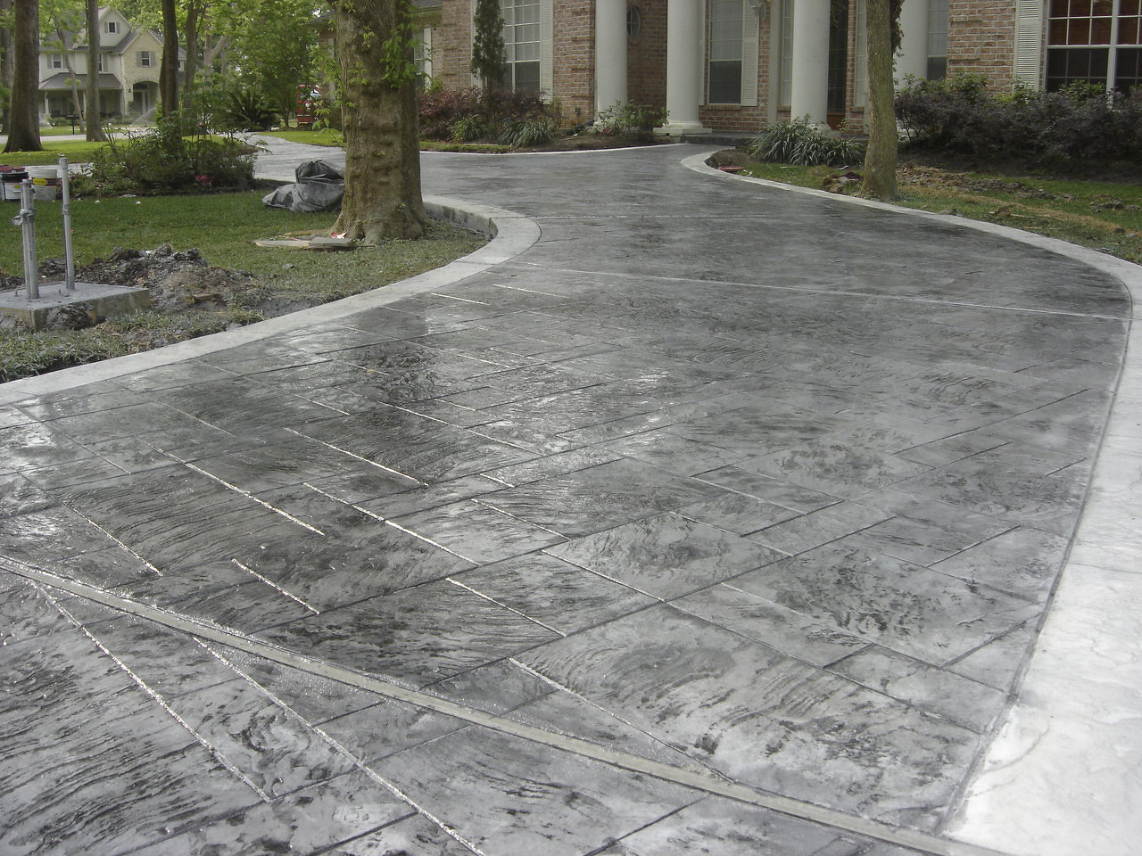 stamped concrete overlay near me